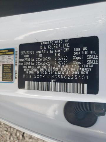 Photo 12 VIN: 5XYP5DHC6NG225451 - KIA TELLURIDE 