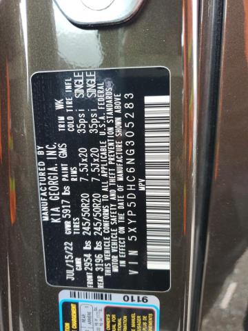 Photo 13 VIN: 5XYP5DHC6NG305283 - KIA TELLURIDE 