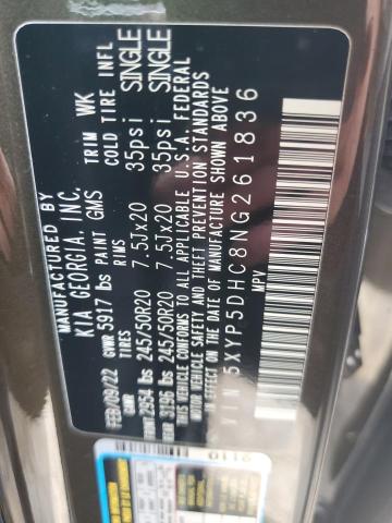 Photo 12 VIN: 5XYP5DHC8NG261836 - KIA TELLURIDE 