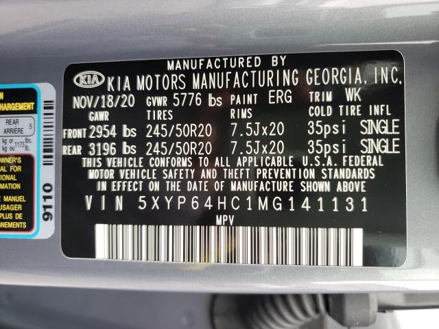 Photo 9 VIN: 5XYP64HC1MG141131 - KIA TELLURIDE 