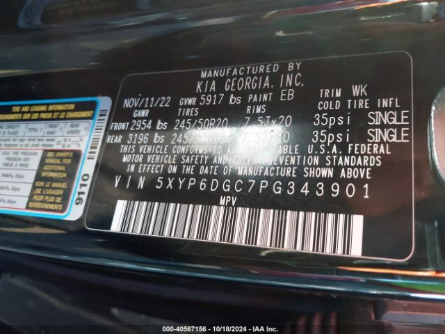 Photo 8 VIN: 5XYP6DGC7PG343901 - KIA TELLURIDE 