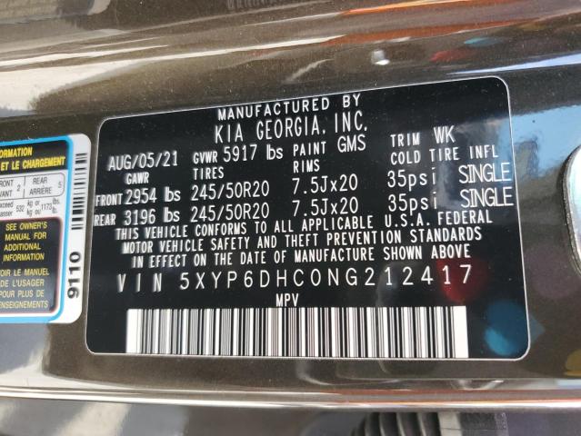 Photo 12 VIN: 5XYP6DHC0NG212417 - KIA TELLURIDE 