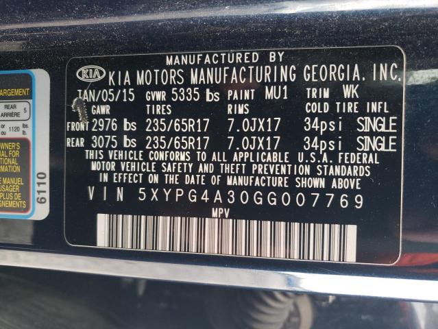 Photo 12 VIN: 5XYPG4A30GG007769 - KIA SORENTO 