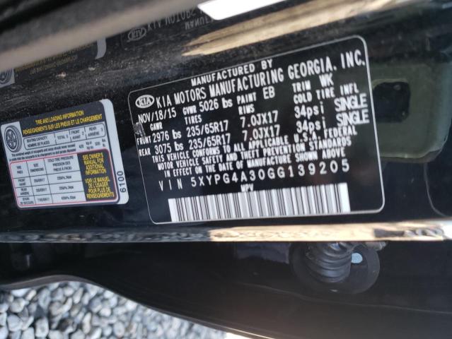 Photo 9 VIN: 5XYPG4A30GG139205 - KIA SORENTO LX 