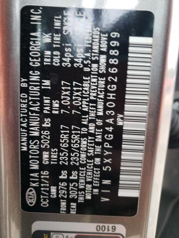 Photo 12 VIN: 5XYPG4A30HG268899 - KIA SORENTO 