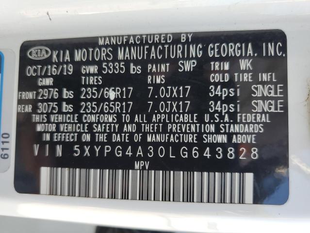 Photo 11 VIN: 5XYPG4A30LG643828 - KIA SORENTO L 