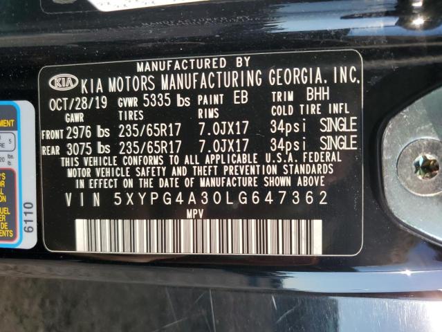 Photo 12 VIN: 5XYPG4A30LG647362 - KIA SORENTO 