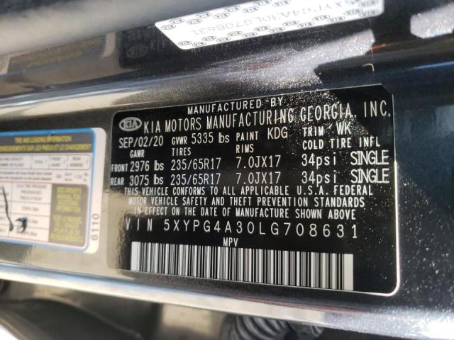 Photo 9 VIN: 5XYPG4A30LG708631 - KIA SORENTO L 