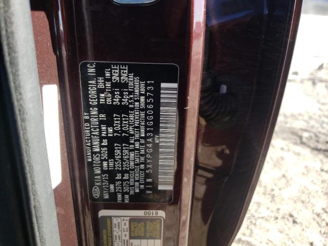 Photo 11 VIN: 5XYPG4A31GG065731 - KIA SORENTO LX 