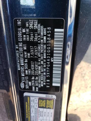 Photo 9 VIN: 5XYPG4A31GG118458 - KIA SORENTO LX 