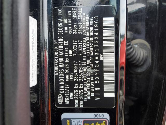 Photo 12 VIN: 5XYPG4A31JG341963 - KIA SORENTO 