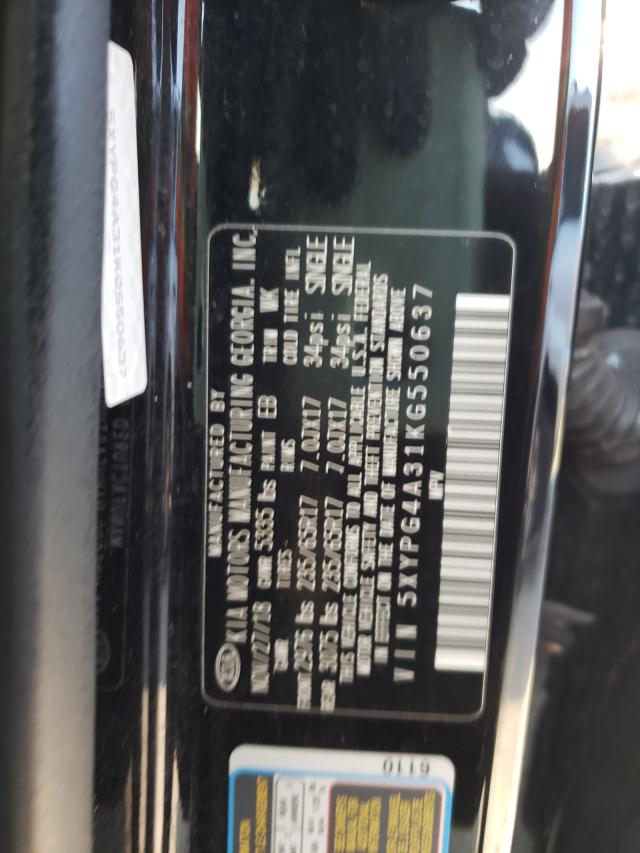 Photo 9 VIN: 5XYPG4A31KG550637 - KIA SORENTO L 