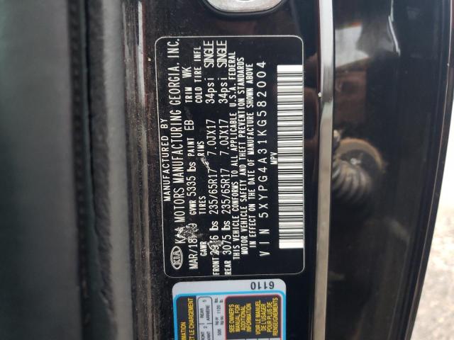 Photo 12 VIN: 5XYPG4A31KG582004 - KIA SORENTO L 