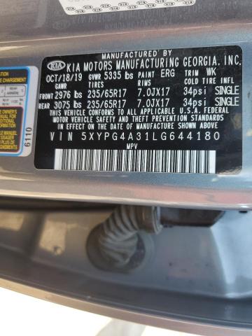 Photo 12 VIN: 5XYPG4A31LG644180 - KIA SORENTO L 