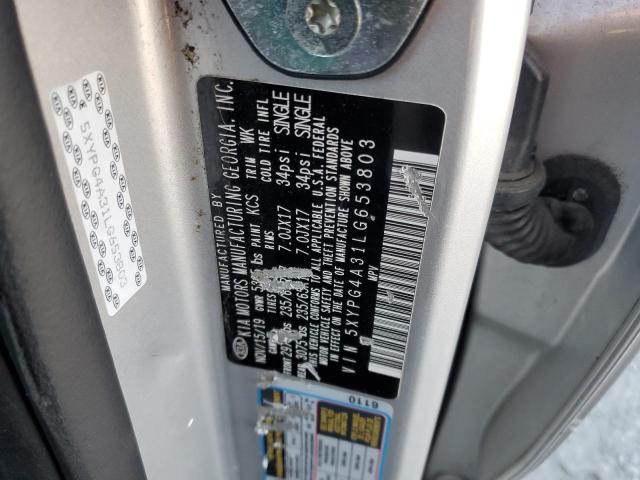 Photo 12 VIN: 5XYPG4A31LG653803 - KIA SORENTO L 