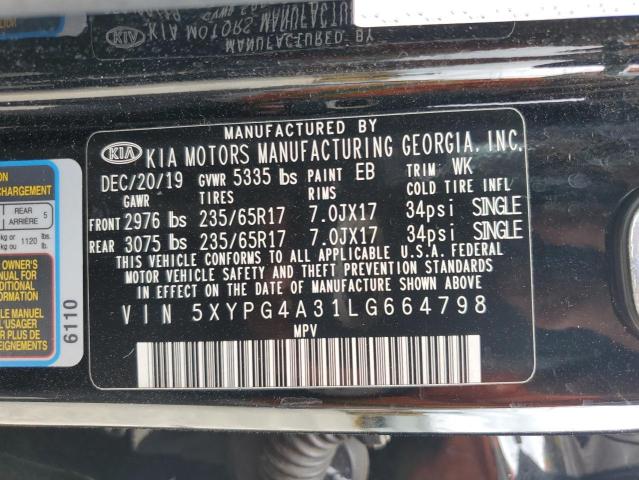 Photo 13 VIN: 5XYPG4A31LG664798 - KIA SORENTO L 