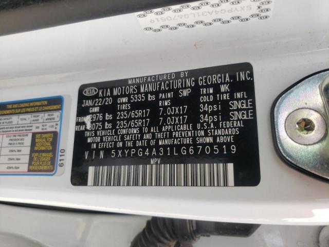 Photo 9 VIN: 5XYPG4A31LG670519 - KIA SORENTO L 