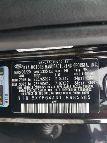 Photo 9 VIN: 5XYPG4A31LG685585 - KIA SORENTO L 