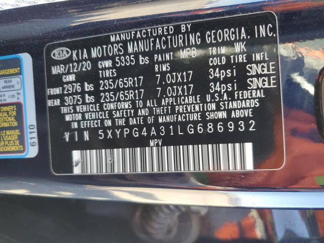 Photo 12 VIN: 5XYPG4A31LG686932 - KIA SORENTO 