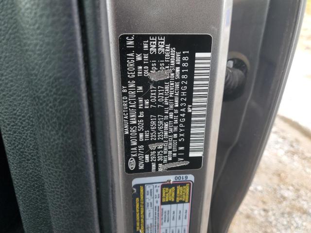 Photo 12 VIN: 5XYPG4A32HG281881 - KIA SORENTO 