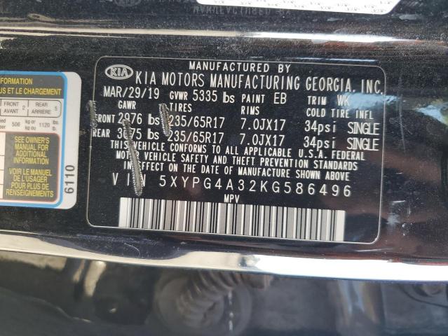 Photo 13 VIN: 5XYPG4A32KG586496 - KIA SORENTO L 