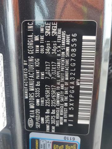 Photo 12 VIN: 5XYPG4A32LG708596 - KIA SORENTO L 