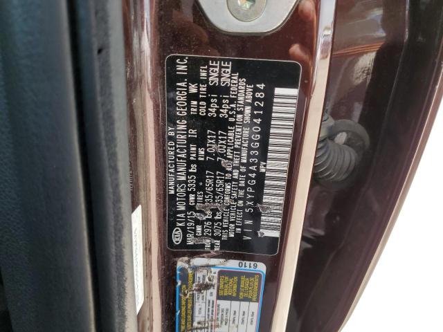 Photo 9 VIN: 5XYPG4A33GG041284 - KIA SORENTO LX 