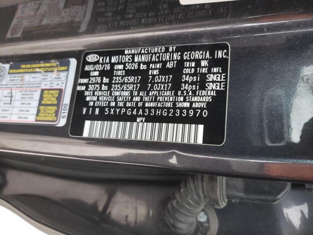 Photo 13 VIN: 5XYPG4A33HG233970 - KIA SORENTO LX 