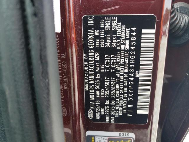 Photo 12 VIN: 5XYPG4A33HG245844 - KIA SORENTO LX 