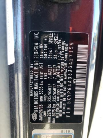 Photo 12 VIN: 5XYPG4A33JG427159 - KIA SORENTO 