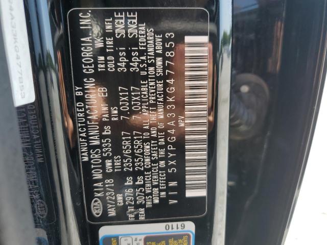 Photo 12 VIN: 5XYPG4A33KG477853 - KIA SORENTO L 