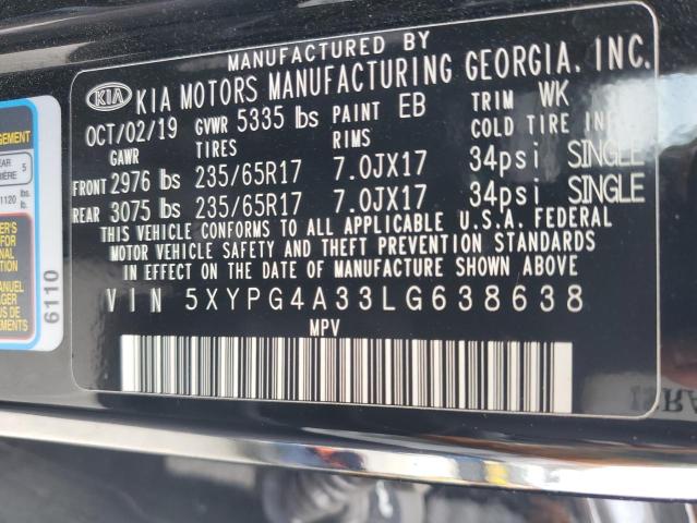 Photo 13 VIN: 5XYPG4A33LG638638 - KIA SORENTO 