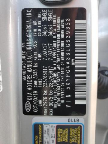 Photo 11 VIN: 5XYPG4A33LG639353 - KIA SORENTO 