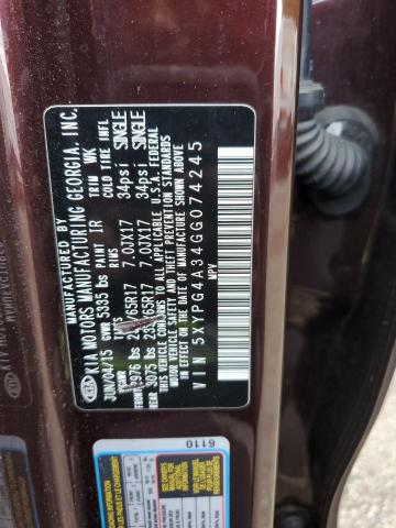 Photo 12 VIN: 5XYPG4A34GG074245 - KIA SORENTO LX 