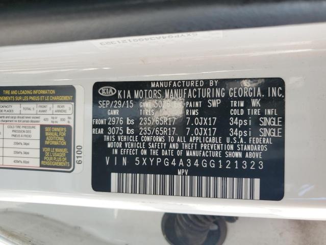 Photo 13 VIN: 5XYPG4A34GG121323 - KIA SORENTO LX 