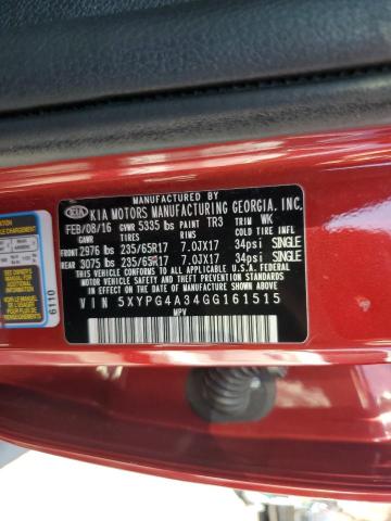 Photo 12 VIN: 5XYPG4A34GG161515 - KIA SORENTO LX 