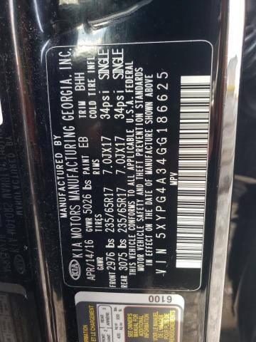 Photo 9 VIN: 5XYPG4A34GG186625 - KIA SORENTO LX 