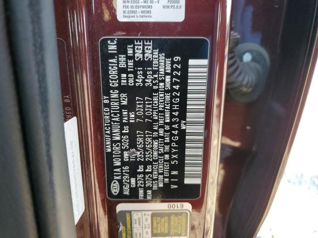 Photo 12 VIN: 5XYPG4A34HG247229 - KIA SORENTO LX 