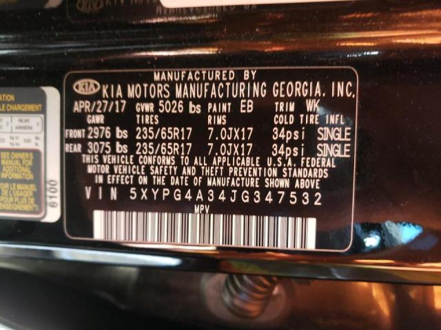 Photo 9 VIN: 5XYPG4A34JG347532 - KIA SORENTO LX 