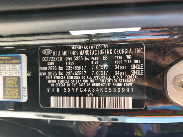 Photo 13 VIN: 5XYPG4A34KG536991 - KIA SORENTO L 