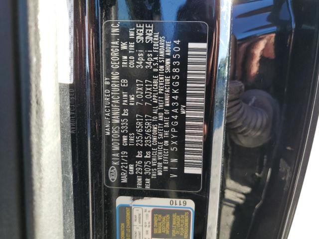 Photo 12 VIN: 5XYPG4A34KG583504 - KIA SORENTO L 