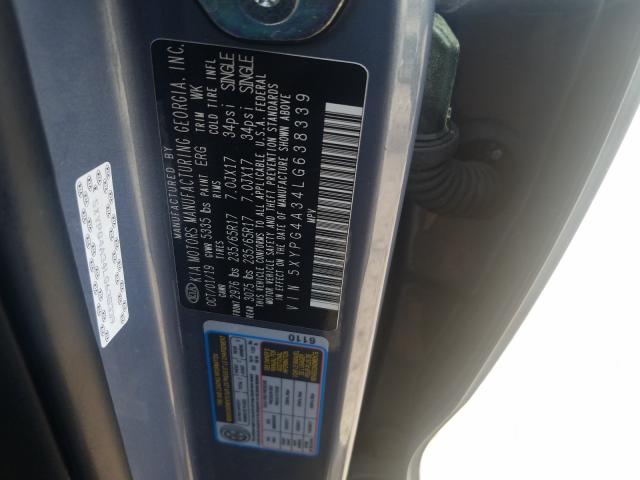 Photo 9 VIN: 5XYPG4A34LG638339 - KIA SORENTO L 