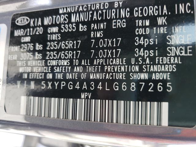 Photo 9 VIN: 5XYPG4A34LG687265 - KIA SORENTO L 