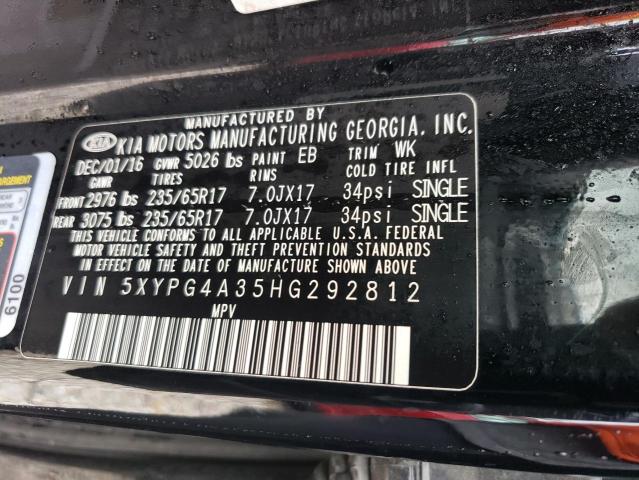 Photo 11 VIN: 5XYPG4A35HG292812 - KIA SORENTO LX 