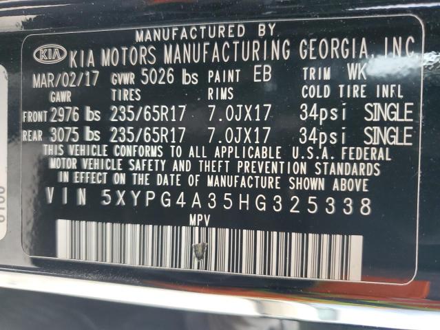 Photo 11 VIN: 5XYPG4A35HG325338 - KIA SORENTO 