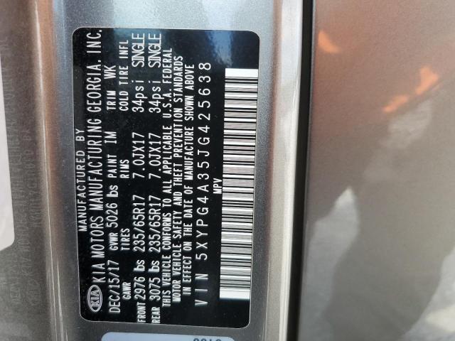 Photo 11 VIN: 5XYPG4A35JG425638 - KIA SORENTO 