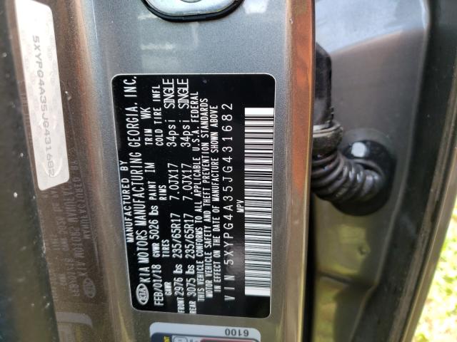 Photo 9 VIN: 5XYPG4A35JG431682 - KIA SORENTO 