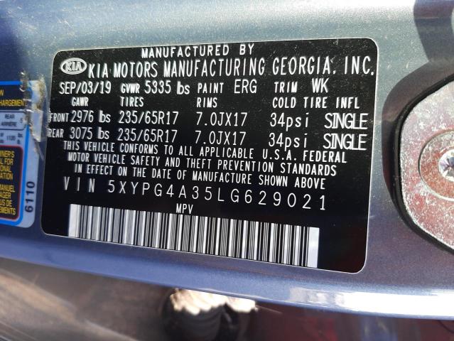 Photo 9 VIN: 5XYPG4A35LG629021 - KIA SORENTO L 