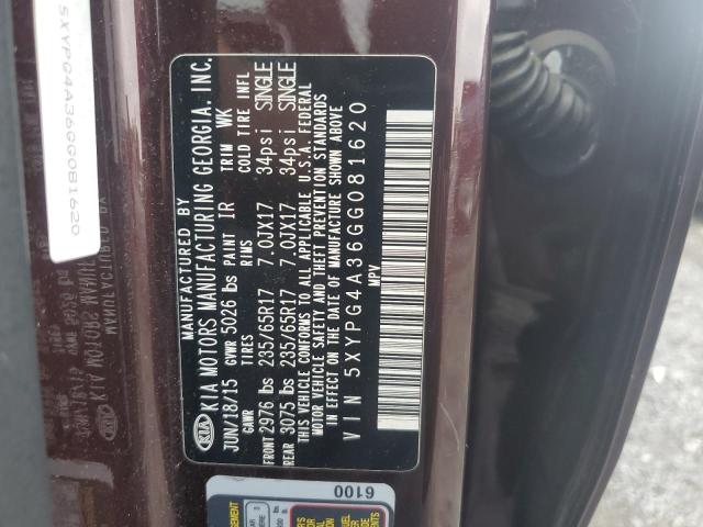 Photo 11 VIN: 5XYPG4A36GG081620 - KIA SORENTO LX 