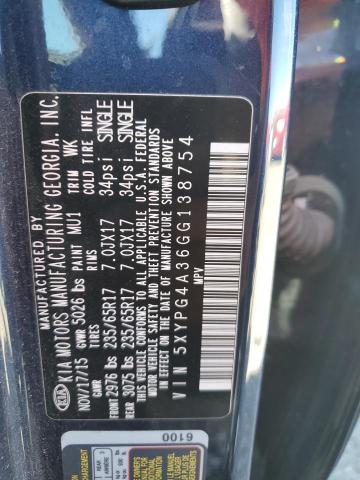 Photo 12 VIN: 5XYPG4A36GG138754 - KIA SORENTO 